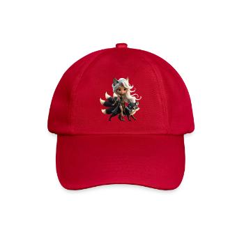 Kitsune-Krieger Goldene Fantasie - Baseballkappe - klassisch Rot - Vorne
