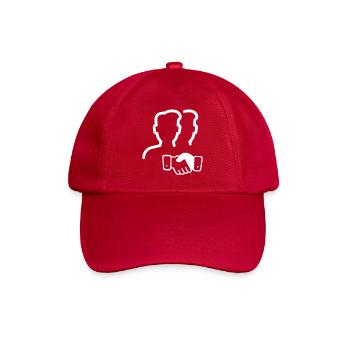Twin Silhouettes Handshake Logo - Baseball Cap - classic red - Front
