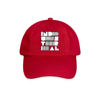 Industrielle Op-Art-Buchstaben - Baseballkappe - klassisch Rot - Vorne
