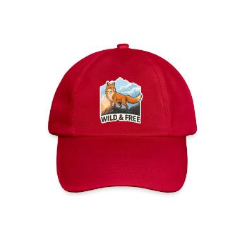 Wild & Free – Fox Mountain - Baseball Cap - classic red - Front
