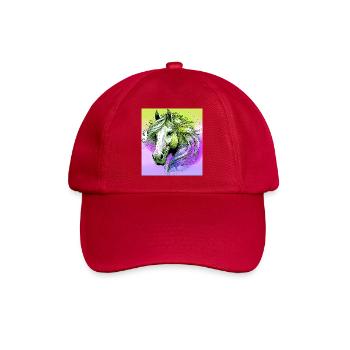 horse - Baseball Cap - classic red - Front