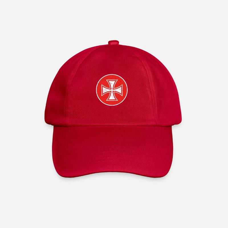 Geschenk iron cross eisernes kreuz biker rocker bi - Baseballkappe - klassisch Rot