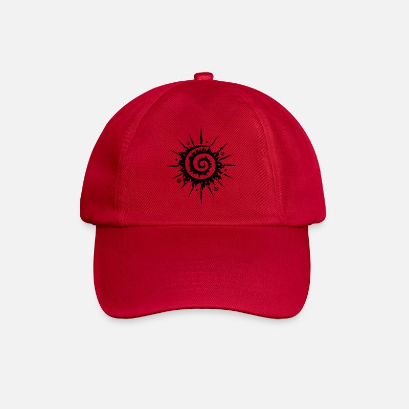 Mittsommer Sonne, Feuerrad - Baseballkappe - klassisch Rot