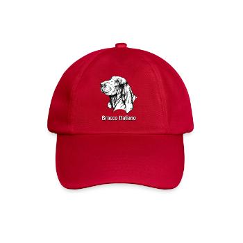 Bracco Italiano Portrait mit Text - Baseballkappe - klassisch Rot - Vorne