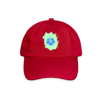 hibiskus klecks - Baseballkappe - klassisch Rot - Vorne