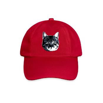 Katze Realistisch Haustier Süß Niedlich Kätzchen - Baseballkappe - klassisch Rot - Vorne