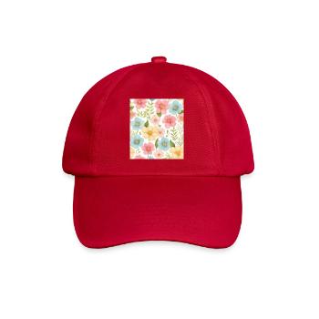 Floral pattern - Baseball Cap - classic red - Front