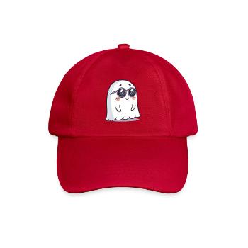Ghost Chic Schwarze Cartoon-Brille - Baseballkappe - klassisch Rot - Vorne