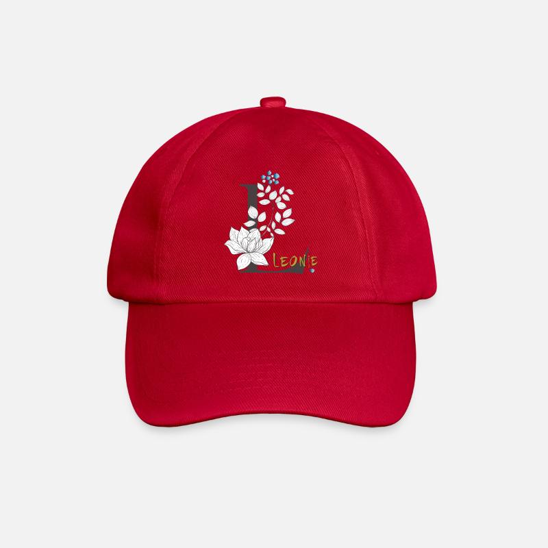 Buchstabe L Leonie - Baseballkappe - klassisch Rot