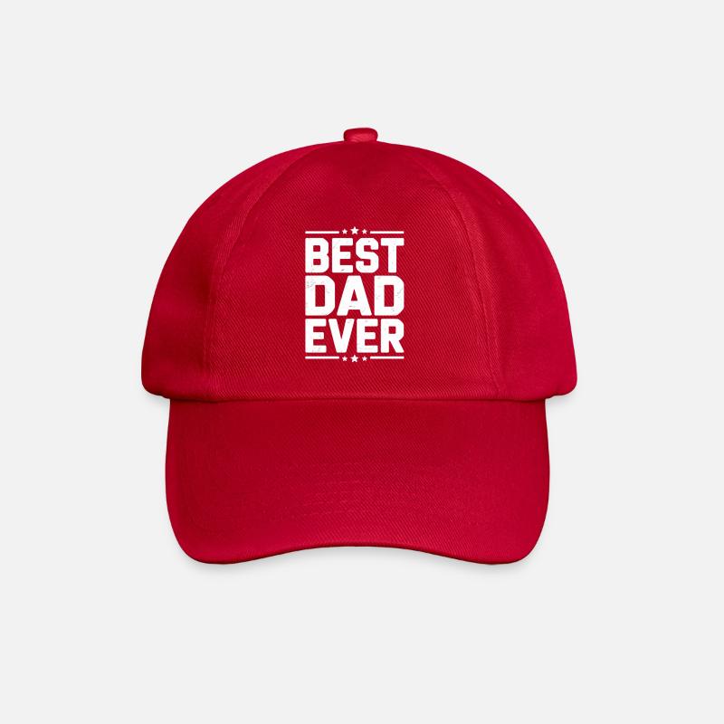 Best Dad Ever Groß Typo - Baseballkappe - klassisch Rot