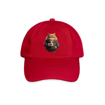 Grimmige Katze Kaffee Morgenmuffel - Baseballkappe - klassisch Rot - Vorne