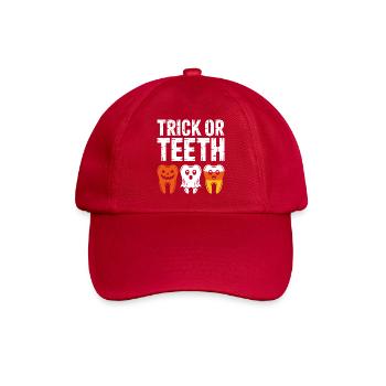 T-shirt Halloween Trick or Teeth - Casquette classique - rouge classique - Devant