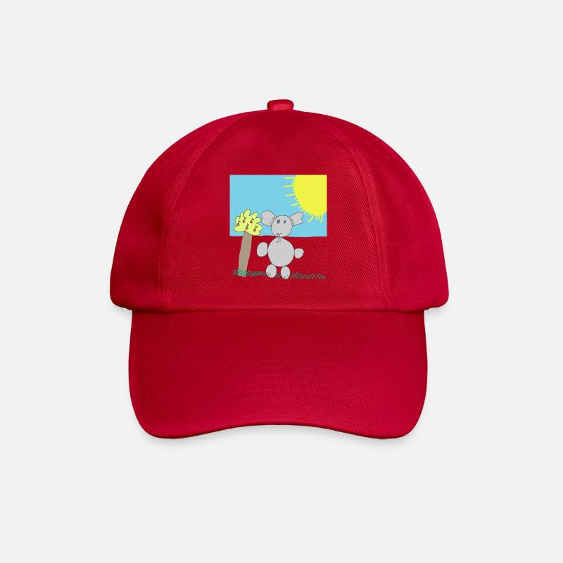 Whimsical Elephant Under a Bright Sun - Baseball Cap - classic red