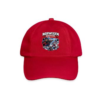 Biathlon Wintersport Norwegen Geschenk - Baseballkappe - klassisch Rot - Vorne