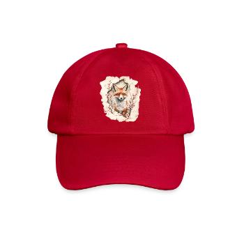 Fox with cherry blossoms - Baseball Cap - classic red - Front