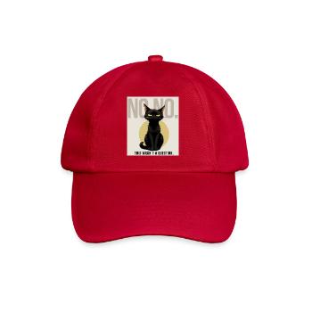 NO NO Sarcastic Black Cat Design - Baseballkappe - klassisch Rot - Vorne