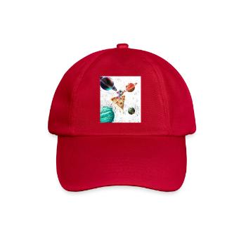 Astronaut reitet Pizza Weltall T-Shirt - Baseballkappe - klassisch Rot - Vorne