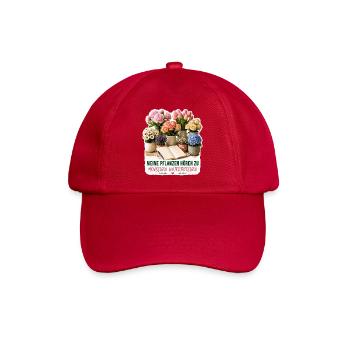 Meine Pflanzen hören zu, Menschen unterbrechen - Baseballkappe - klassisch Rot - Vorne