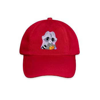 Snuggles der Waschbär im Geisterkostüm - Baseballkappe - klassisch Rot - Vorne