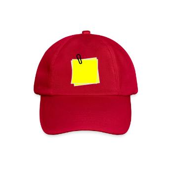 Postit | Zettel | gelber Zettel | Sticker | - Casquette classique - rouge classique - Devant