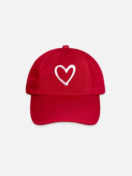 Cœur blanc - Casquette classique - rouge classique