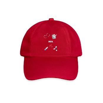 Arzthelferin MFA Stethoskop Pillen QM Spritze - Baseballkappe - klassisch Rot - Vorne