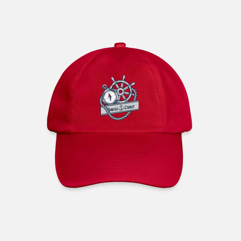 DarssCoast - Dein Statement für den Darß - Baseballkappe - klassisch Rot