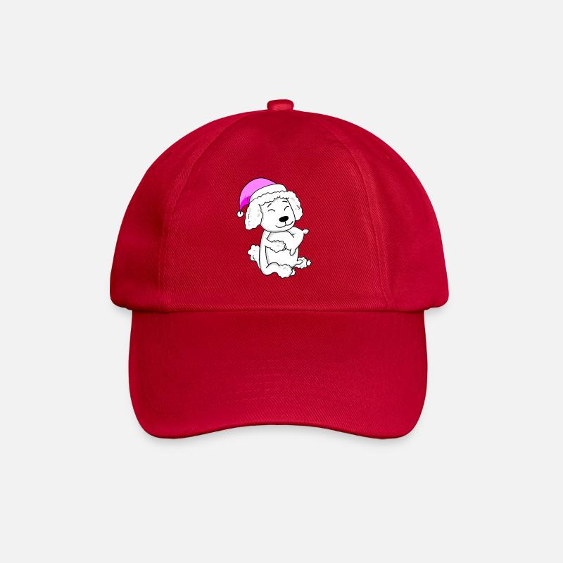 Hund Hunderasse Pudel - Baseballkappe - klassisch Rot