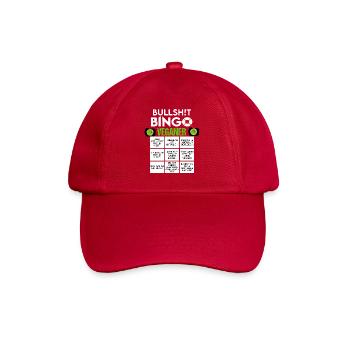 BINGO BULLSHIT VEGANER VEGAN - Baseballkappe - klassisch Rot - Vorne