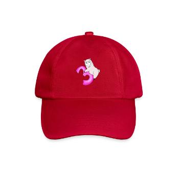 3 ans - 3ème anniversaire avec motif animal - mouton - Casquette classique - rouge classique - Devant