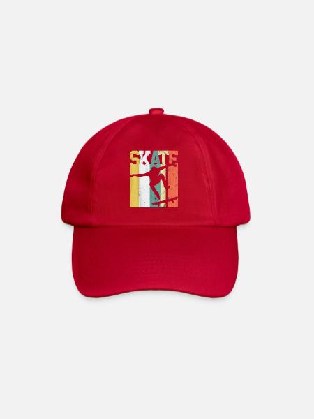 Skate Skateboarder Gift Skateboard Retro - Baseballkappe - klassisch Rot