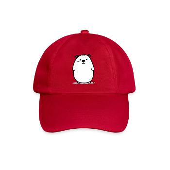 Cute Cuddly Cartoon Dog - Baseball Cap - classic red - Front