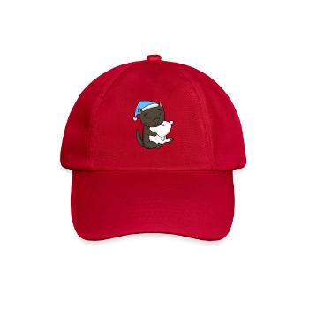 Sleeping Tired - Cat with Pillow and Sleepy Cap - Baseball Cap - classic red - Front