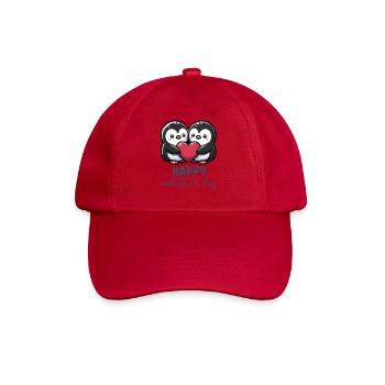 Happy Valentines Day – Sweet Penguins Love Heart - Baseball Cap - classic red - Front