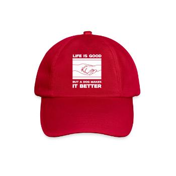 Dog Life is Good Paw - Baseball Cap - classic red - Front