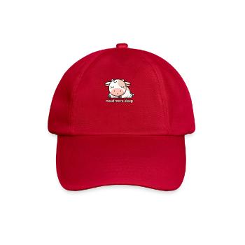 Peaceful Cow Design - Relax and Unwind - Baseball Cap - classic red - Front