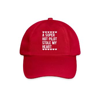 Retro Vintage Pilot Valentinstag Geschenk - Baseballkappe - klassisch Rot - Vorne