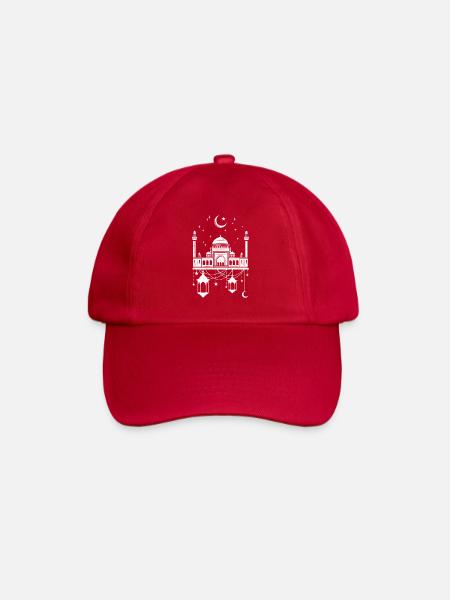 Mosque with crescent moon - Baseball Cap - classic red