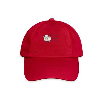 Komme was wolle ich Schaf das Schaf Wolle - Baseballkappe - klassisch Rot - Vorne