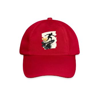 Surfer Surfen Surfbrett Surfing - Baseballkappe - klassisch Rot - Vorne
