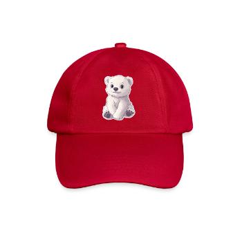 Polar Bear Illustration – Arctic Animal Motif - Baseball Cap - classic red - Front