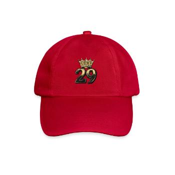 29 Zahl Krone - Baseballkappe - klassisch Rot - Vorne