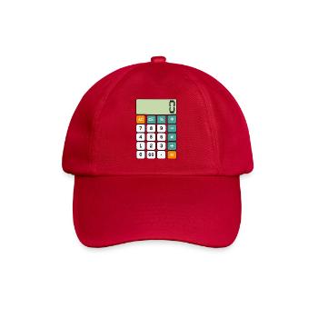 Calculatrice numérique minimaliste avec motif de jour numérique - Casquette classique - rouge classique - Devant