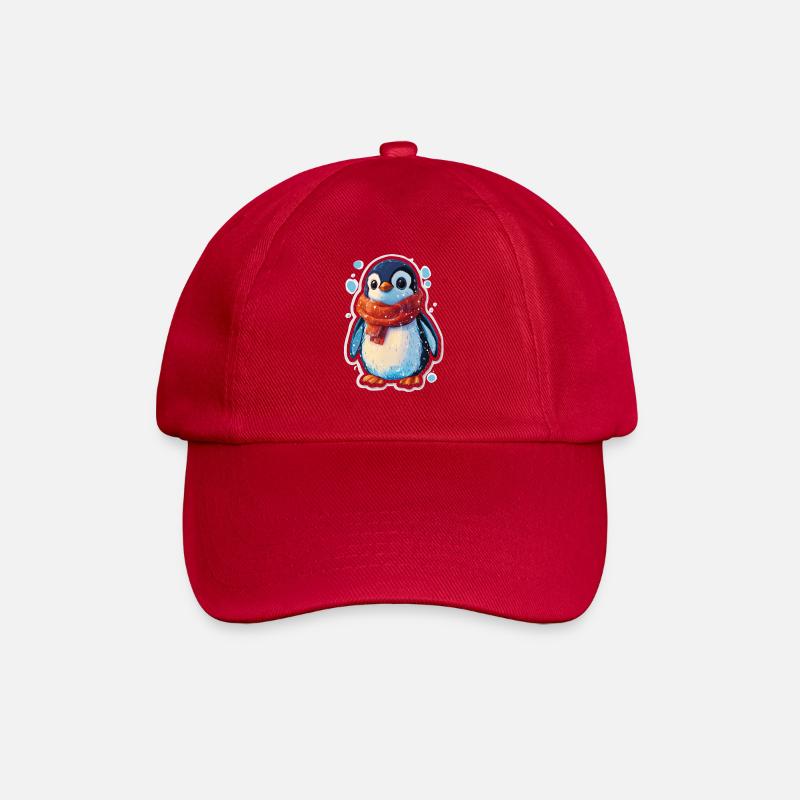Pinguin - Baseballkappe - klassisch Rot