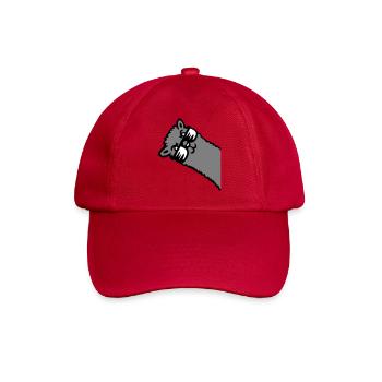 Llama Alpaca Head Sunglasses Cool Gray Funny Cute - Baseball Cap - classic red - Front