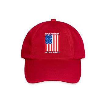 Anime Manga Otaku Kawaii USA America Flag Flag - Baseball Cap - classic red - Front