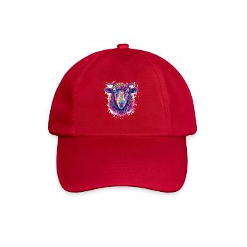 Buntes Schäferkopf Pop Art - Baseballkappe - klassisch Rot - Vorne