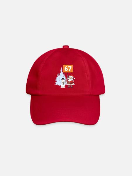 Santa67 Countdown Weihnachtsschild - Baseballkappe - klassisch Rot