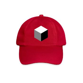 Geometric Cube Silhouette - Baseball Cap - classic red - Front
