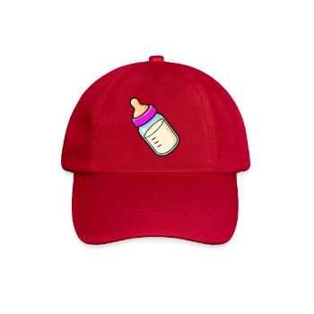 Babyflasche Cartoon - Baseballkappe - klassisch Rot - Vorne